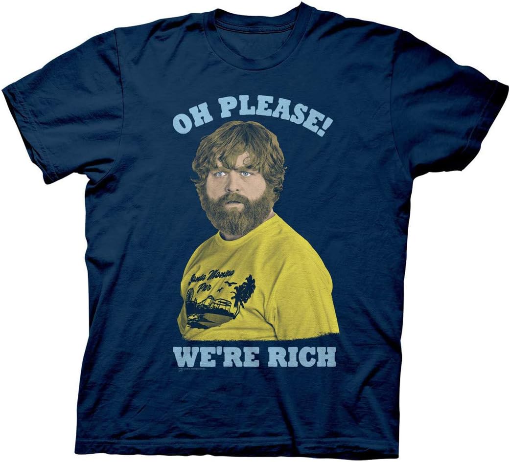 The Hangover Part III Men's Oh Please We're Rich T-Shirt, Navy, X-Large