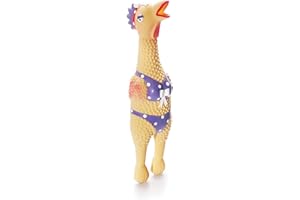 Outward Hound by Charming Pet Squawkers Henrietta Latex Squeaky Rubber Chicken Dog Toy, Funny Interactive Holiday Toy for Dogs, Large Size