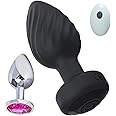 Anal Plug Sex Toys Vibrator- 2PCS Metals Anal Toys Butt Plug Training Kit with Remote Control 10 Frequency Vibration, Vibrating Anal Plug and Prostate Massager, Adult Sex Toys and Games