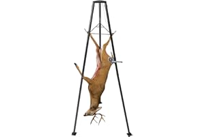 VEVOR Tripod Deer Hoist, 500 lbs Load Capacity, Hunting Game Hoist Winch Lift with Gambrel & Manual Winch, Hunting Game Skinn