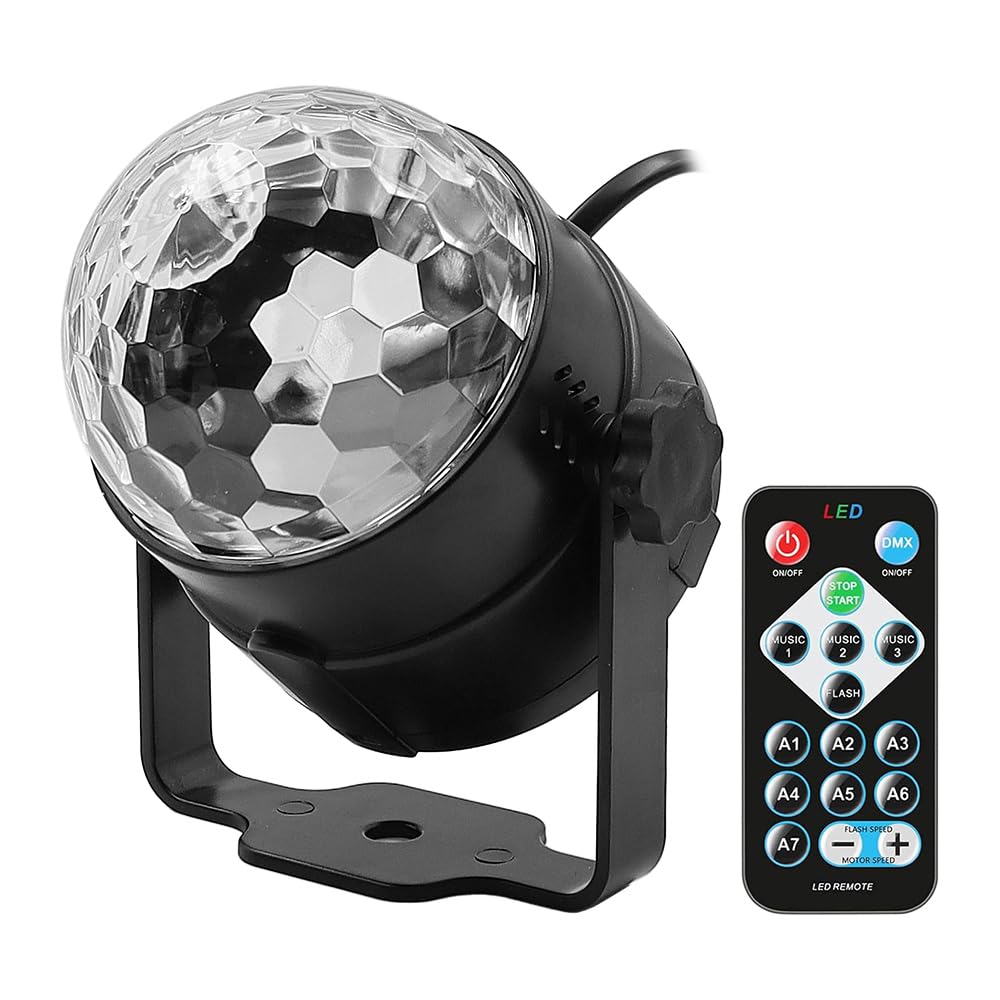 Tiardey Disco Lights, Mini Disco Ball LED Party Lamp Music Controlled Disco DJ 360° Rotating Ball Lights