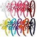 7Rainbows Grosgrain Ribbon Flower with Acrylic Diamond Headbands for Girls Toddlers Teens.