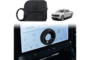 BestEvMod for F-150 Lightning Interior Volume Control Knob Metal Cover Accessories Volume Switch Knob Cover Zinc Alloy SNAP in Design Compatible with Ford F150 F-150 Lightning 2022-2025 (Black)