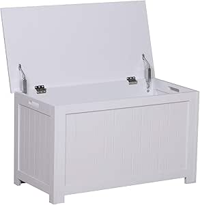 HOMCOM Casillero de Madera para Almacenamiento de Ropa Juguetes Banco