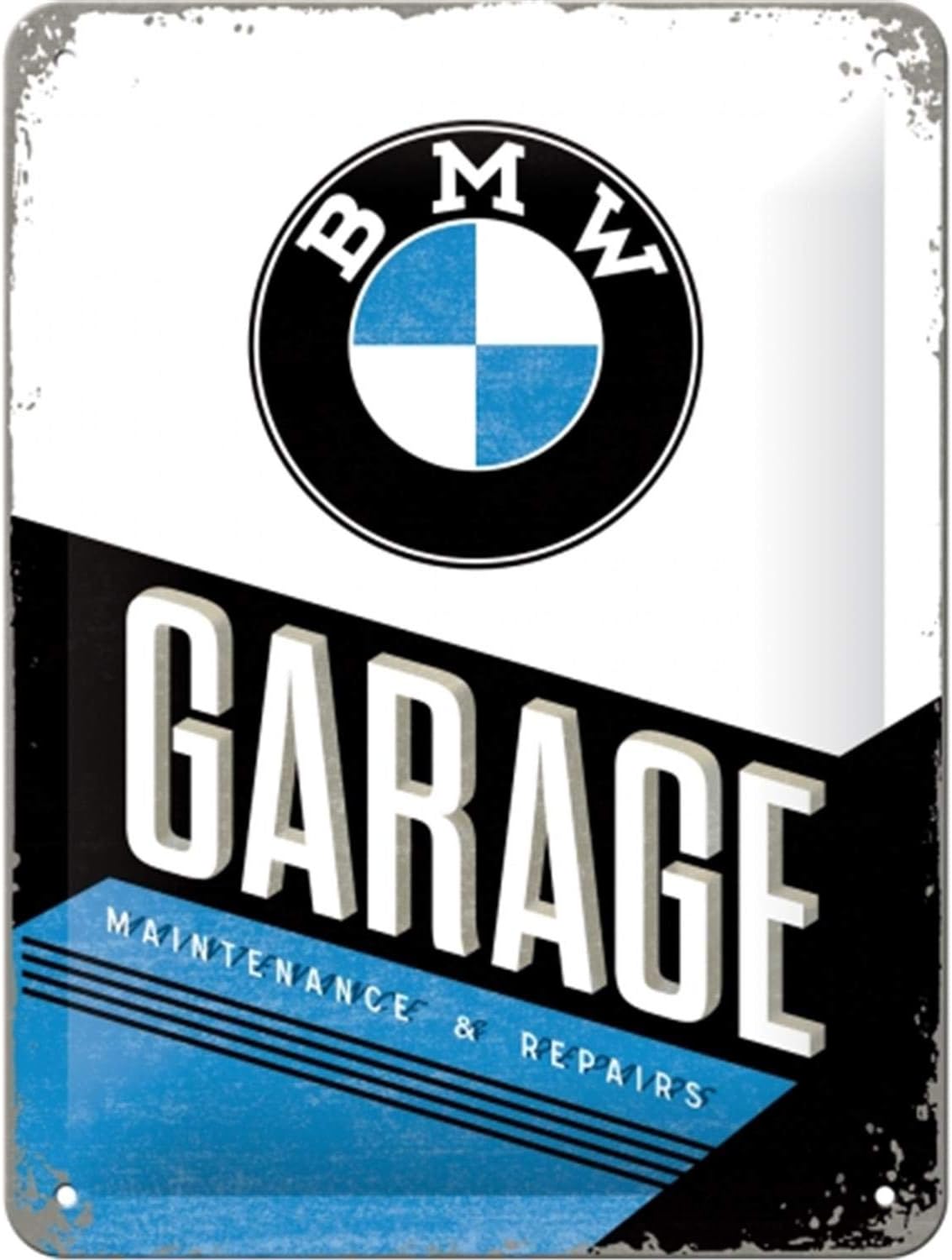 Nostalgic-Art Retro Tin Sign, BMW, Garage, Gift idea for car accessoires fans Metal Plaque