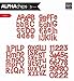 me & my BIG ideas Alpha Chips Designer Chipboard Letter Stickers, Bailey Alphabet, Light Red Glitter