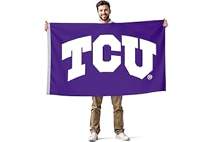 VICTORY CORPS TCU Horned Frogs 3' x 5' College Sports Printed Flag - NCAA Licensed - Nylon - School Banner (Purple, White)