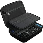 JSVER Hard Case for GoPro Cameras Carrying Case For Gopro Hero 13/12/11/10/9/8/7/AKASO EK7000/AKASO Brave 4 4K /Brave 7 LE/Brave 8/AKASO V50X /insta360 and Other Action Cameras