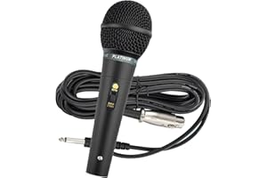Elimavi Handheld Wired Microphone, Cardioid Dynamic Vocal Mic with 13ft Cable and ON/Off Switch, Ideally Suited for Speakers, Karaoke Singing Machine, Amp, Mixer,Party,Vocal Concert,Rock,Mic