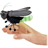Folkmanis Mini Firefly Finger Puppet, Green, Black, 1 EA