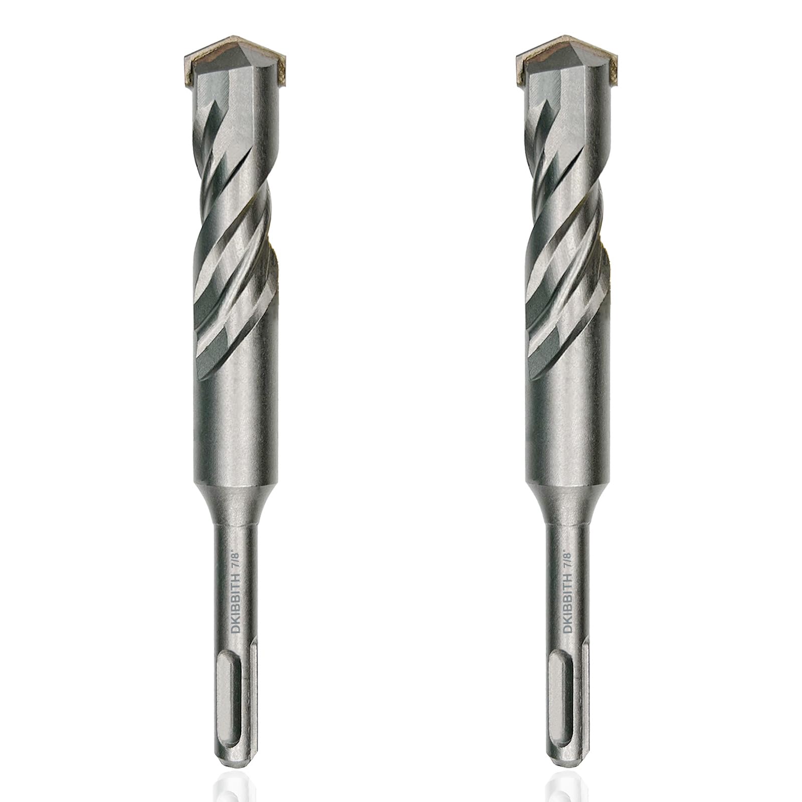Photo 1 of 2-Piece 7/8" SDS Plus Drill Bits Rotary Hammer Drill Bit Set, Carbide Tipped for Drilling Concrete Cement Porcelain Tiles Ceramic Pots Stone Brick, Diameter 22mm, 160mm Long, SDS Plus Shank