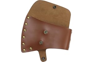 Hatchet Cover PU Leather Axe Sheath Waist Mounted Axe Head Cover with Snap Button 6.1x4.3 inch Hatchet Sheath for Camping Woo