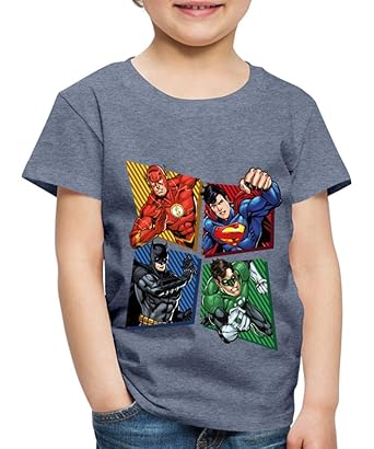 Spreadshirt DC Comics Justice League Superhelden Kinder Premium T-Shirt