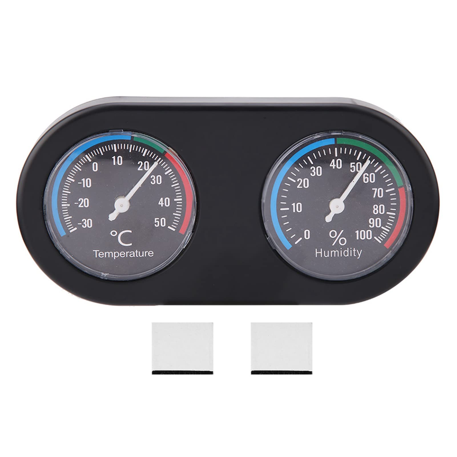 Reptile Thermometer Hygrometer, Dual Dial Mini Round Humidity Gauge for Reptile Tank Lizard Lizard Tortoise Spider Enclosure Pet Rearing Box Monitoring