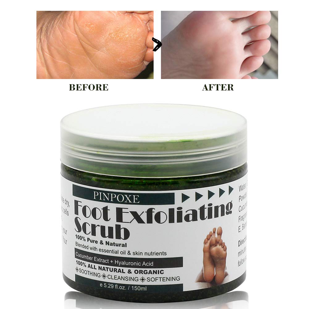 Foot Exfoliation, Foot Scrub, Foot mask to Remove Cornea, Foot Callus Remover, Natural exfoliator Dry Skin Remover softens for Thick Cracked Dry Heel feet, Dead Skin Remover Baby feet, 150g