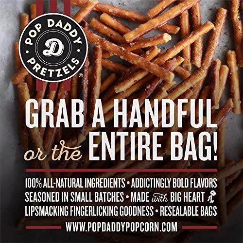 Pop Daddy Variety, 7.5oz Bold Flavored Pretzel Sticks 6 Pack Garlic