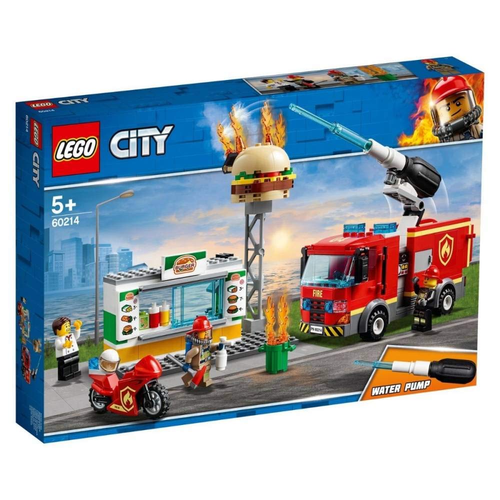 LEGO City Fire Brigade Burger Bar Fire Rescue 60214 (327 parts) - 2019