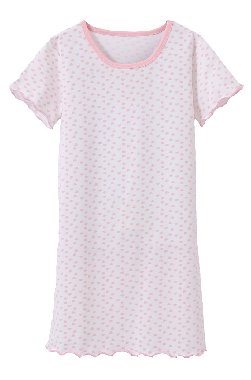 ABClothing Toddler Girls 100% Cotton Nightdress Heart Nightie Age 13 14 White