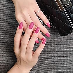 False Nails Coffin Shape Nails with Designed Matte