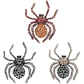 SHIDXIB 3Pcs Rhinestone Spider Brooch Women Suit Brooches Pin Jewelry Best Gift Costume Clothes Pins Accessories