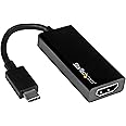 StarTech.com USB-C to HDMI Video Adapter Converter - 4K 30Hz - Thunderbolt 3 Compatible - USB 3.1 Type-C to HDMI Monitor Travel Dongle Black (CDP2HD)