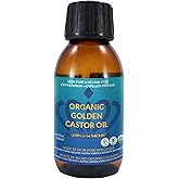 QUEEN OF THE THRONES Organic Golden Castor Oil | 100% Pure for Hair, Skin, Nails, Brows & Lashes | Hexane-Free | USDA Certified [3.38oz (100ml)]