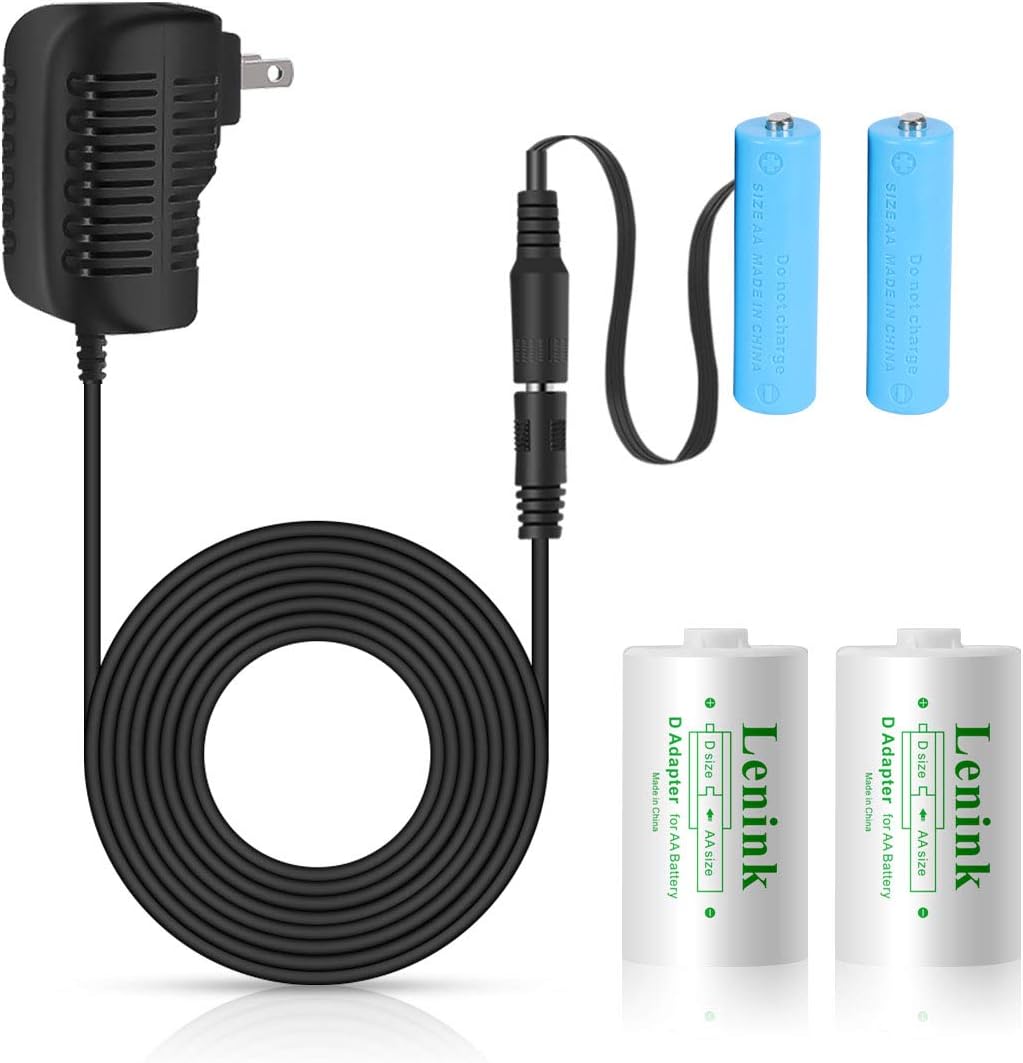 Lenink D Battery Eliminator AC Power Adapter, Replace 2 D