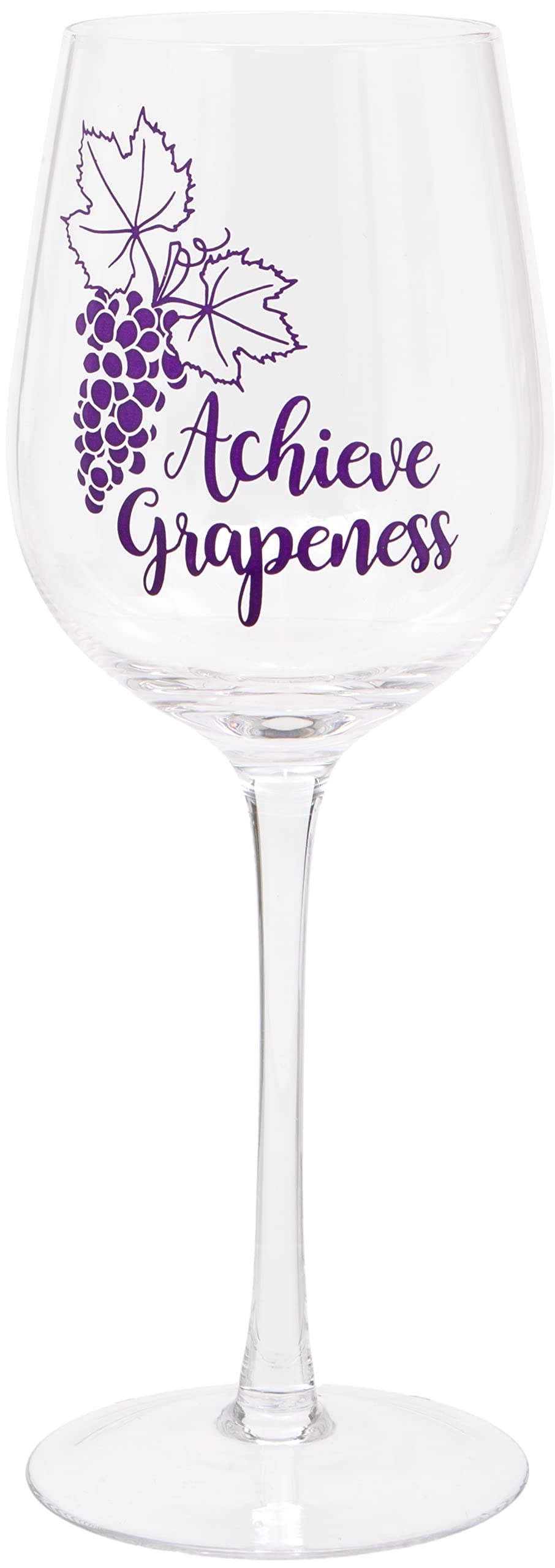 Maturi Achieve Grapeness' Humorous Wine Glass, 420ml
