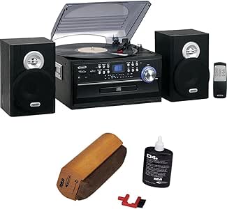 Amazon.com: Jensen 3 Speed Stereo Turntable w CD System, Cassette & AM