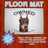 Doberman Pinscher Owned By Floor Mat 24 in X 36 in