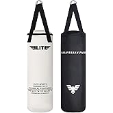 Elite Sports Boxing Bag – Heavy Duty Canvas Punching Bag with Straps for Boxing, Training, MMA, Muay Thai, Kickboxing, Martial Arts & Fitness – Unfilled Heavy Bag