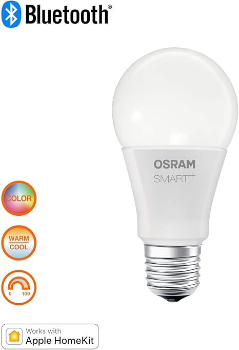 Osram Smart Led Bluetooth Lampe Mit E27 Sockel Rgb Farbwechsel Dimmbar Ersetzt 10w Gluhbirne Warmweiss Kompatibel Mit Apple Homekit Und Ledvance Smart App Fur Android Amazon De Beleuchtung
