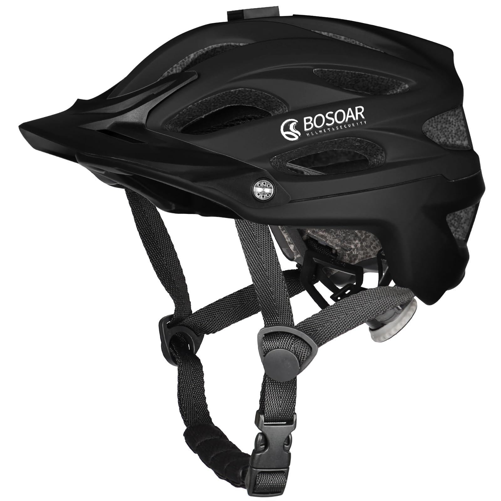 Photo 1 of Bosoar Mountain Bike Helmet,Adult Cycling Helmet with Camera Mount and Detachable Visor for Men Women Youth,Suggested Fit 55-61 Cm
