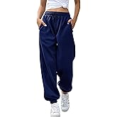 Womens Cinch Bottom Sweatpants Pockets High Waist Sporty Gym Athletic Fit Jogger Pants Lounge Trousers