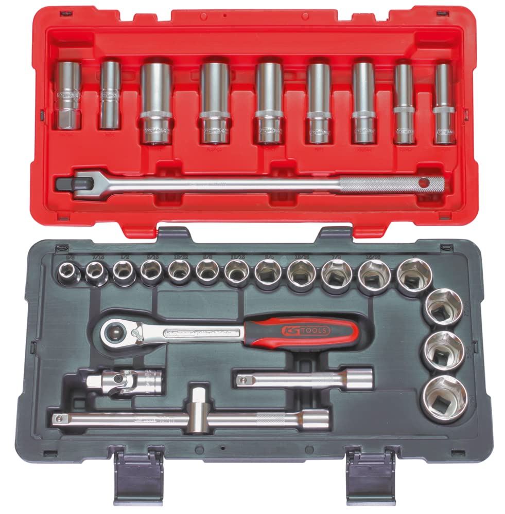 KS Tools Ultimate 922.0630 30 Pieces Box of Sockets/Accessories 1/2 "