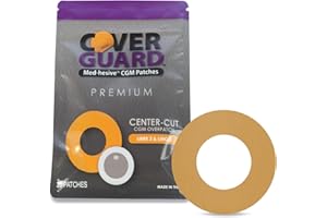 CoverGuard CGM Overpatch | Freestyle Libre 3 | Tan Center-Cut Design| 25-Count | Waterproof Adhesive | Anti-Fray | Easy Application & Removal | Made in USA | Sensor Protection