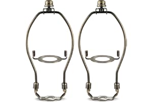 GOOCHAN Lamp Shade Harp, Antique Brass Lamp Harp Frame Lampshade Bracket, Detachable Shade Holder for Floor or Table Light (Bronze, 7-Inch)