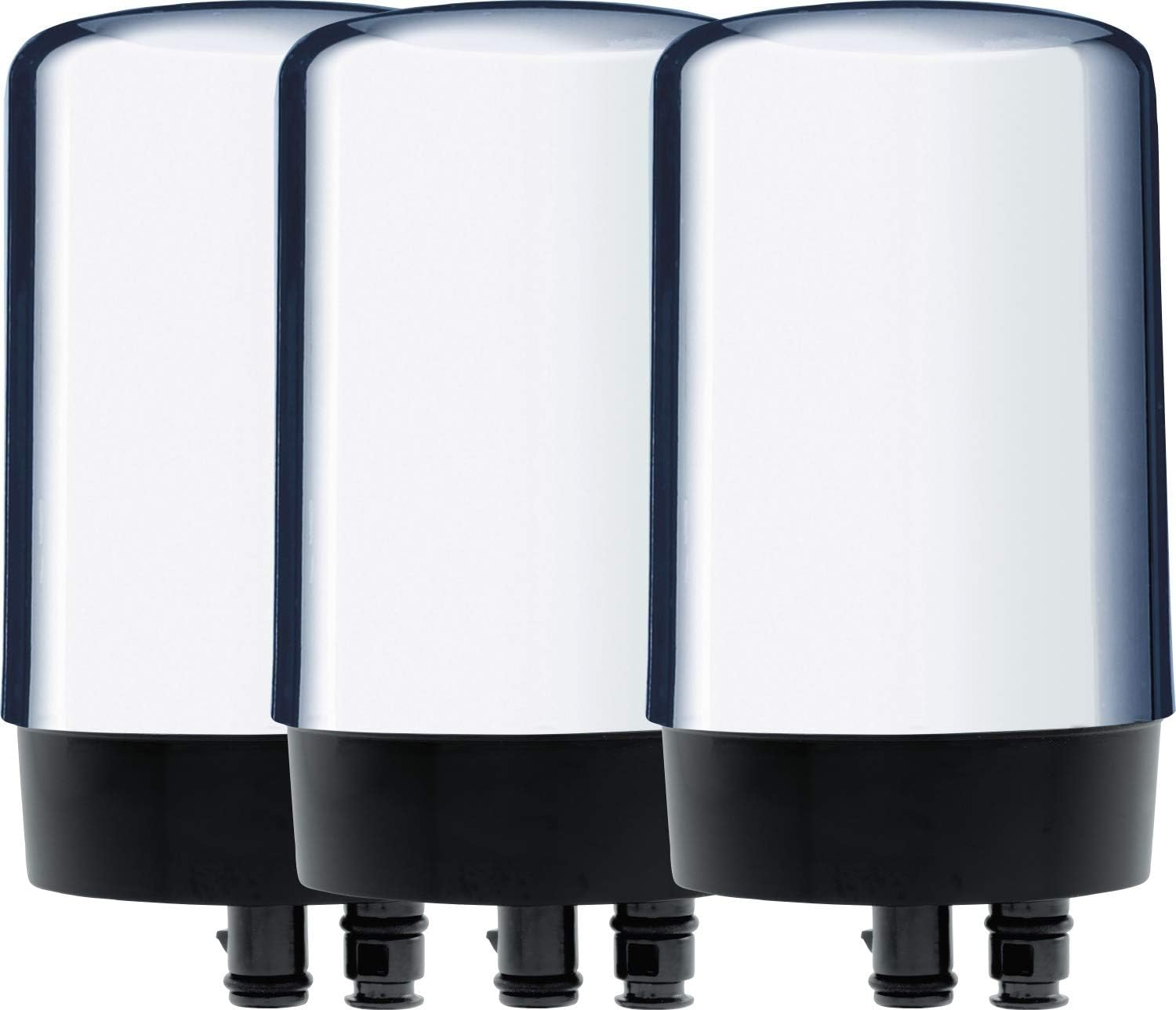 Brita Basic Mount Tap Water Filtration System Replacement Filters for Faucets, 3 Count, Chrome: Kitchen & Dining