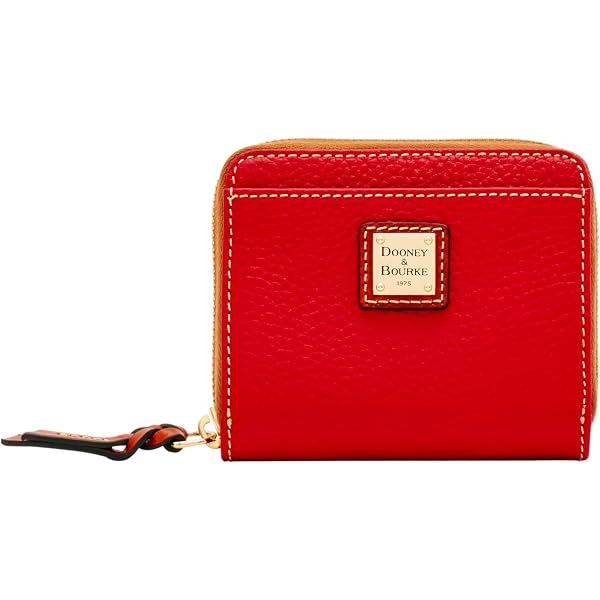 Dooney & Bourke Portafoglio Zip In Pelle Pebble Grain: Compatto E Chic Per Tutti I Giorni, Caramello