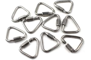 Flomore Delta Quick Link 304 Stainless Steel Triangle Quicklink Chain Connector Screw Lock Carabiner