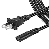 6FT 2 Prong Power Cord Cable Compatible TCL Roku