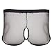 YiZYiF Sexy Men's Underwear Open Front Crotchless Lace Boxer Briefs (Medium(Waistline 24.5-34.0