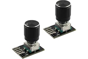 Tegg 2 PCS KY-040 360 Degree Rotary Encoder Module Brick Sensor clickable Switch with Knob Cap for Arduino