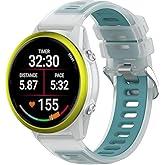 Intended for Garmin Forerunner 570 47mm Watch Band, Silicone Colorful Jelly Wristband Replacement for Garmin Forerunner 570 Accessories