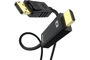 Vancle 4K DisplayPort to HDMI 6 Feet Cable, Uni-Directional DP to HDMI 1.4 Screen Cable Compatible with PC Monitor TV ThinkPa