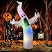 YUNLIGHTS Halloween Inflatable Decorations for Halloween 6 Ft Ghost with 8 Multicolor Lights