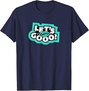 Dude Perfect Classic Fit Blue T-Shirt - Crew Neck, Short Sleeve, Letter Print