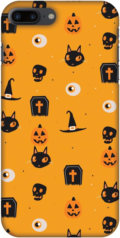 Amzer Slim Shell Halloween Designer Case Back Cover for iPhone 8 Plus - Spooky Collage