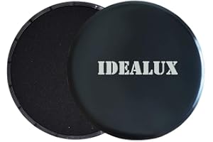 IDEALUX Exercise Sliders, Dual Sided Core Sliders, Work Smoothly on Any Surface, Full Body Exercise Equipment, Compact for Travel or Home Workout (2PCs)…