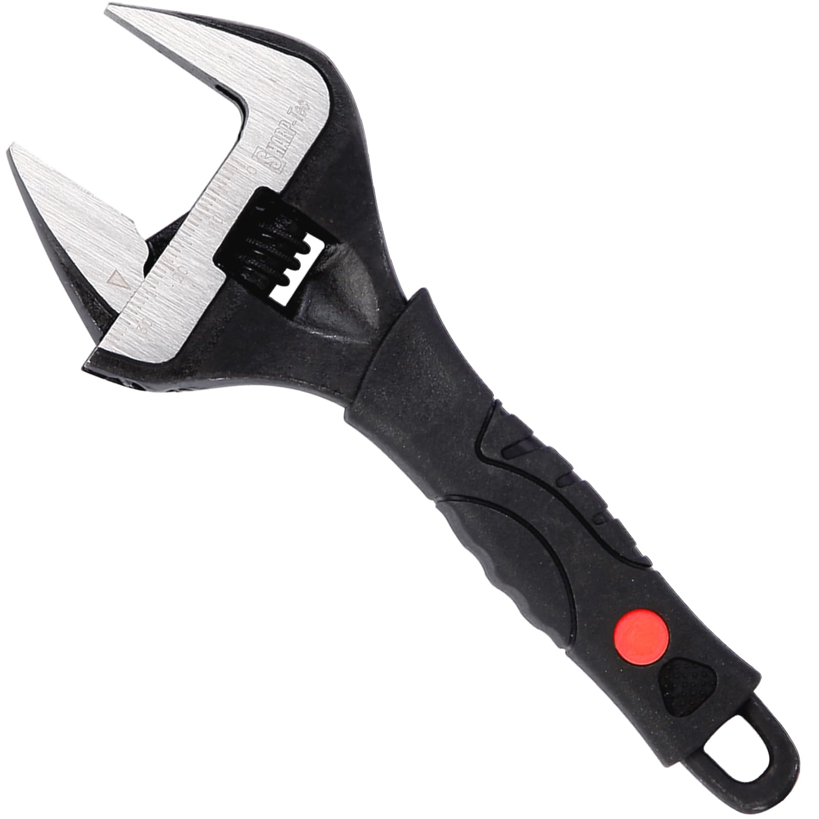 Sharp-tec 6-Inch Adjustable Spanner Wrench (150mm), 34mm Wide Jaw Large Opening, Chrome Vanadium Steel, Black Oxide Finish, Heavy-Duty Plumbing & DIY Tool with Ergonomic Grip